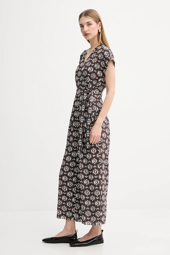 Weekend Max Mara kombinezon jedwabny ARIZONA 2525246021600 brązowy AW25