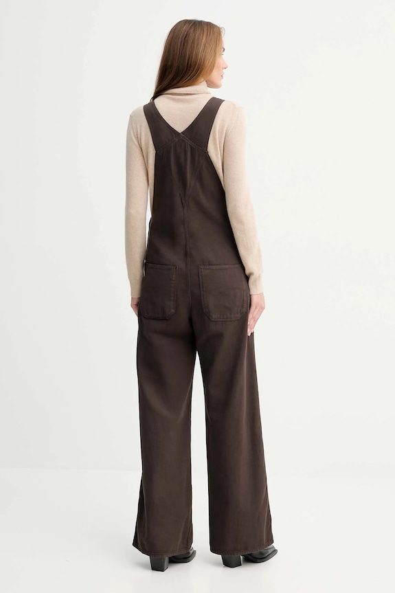 Îmbrăcăminte G-Star salopetă din denim Straight Dungaree D26926.E078 maro
