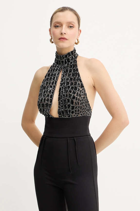 Elisabetta Franchi kezeslábas fekete TU06257E2