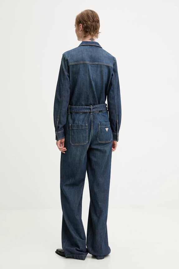 Джинсовый комбинезон Guess Jeans W5BD97.D0026 голубой AW25