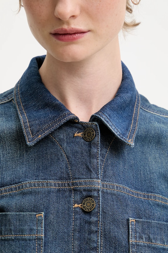 Джинсовий комбінезон Guess Jeans блакитний W5BD97.D0026