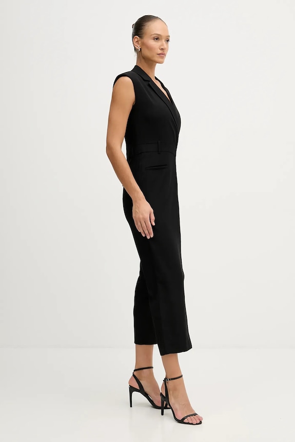 Sisley salopetă din amestec de lână 41FQLT00S negru AW25