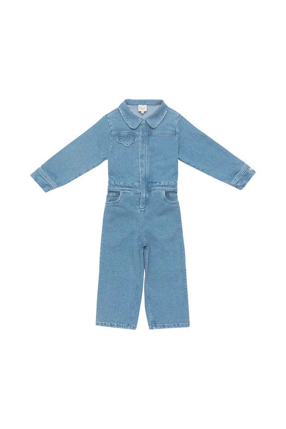 Detský bavlnený overal Donsje Lard Denim Jumpsuit Western Bear 4104501 modrá AW25