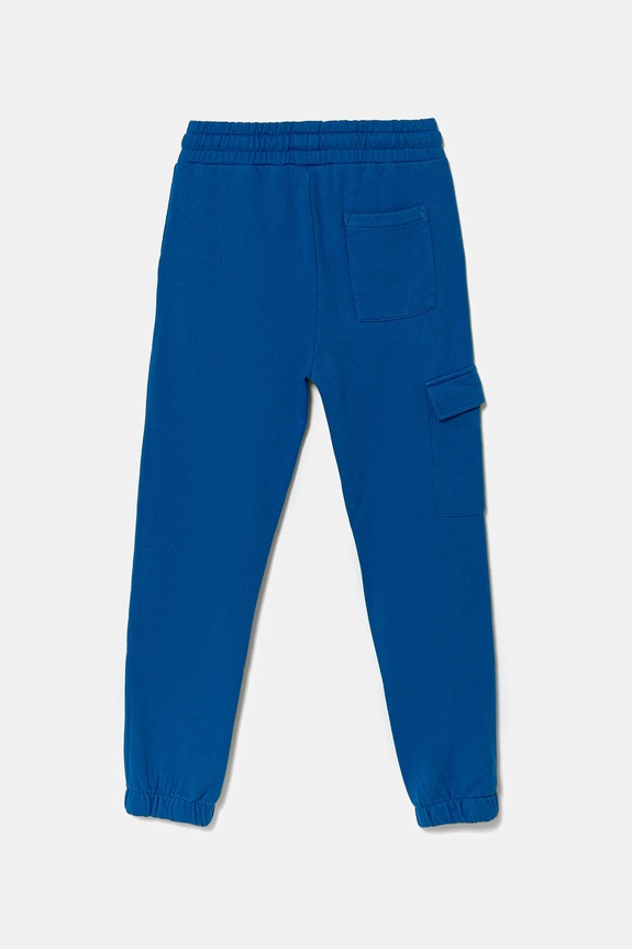 Dječji pamučni donji dio trenirke Guess L5YQ13.KAD74.9BYA plava AW25