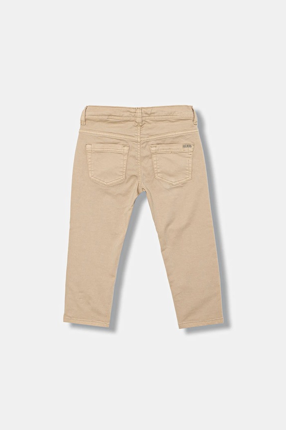Dětské bavlněné kalhoty Guess N5YB01.W0160.9BYA béžová AW25