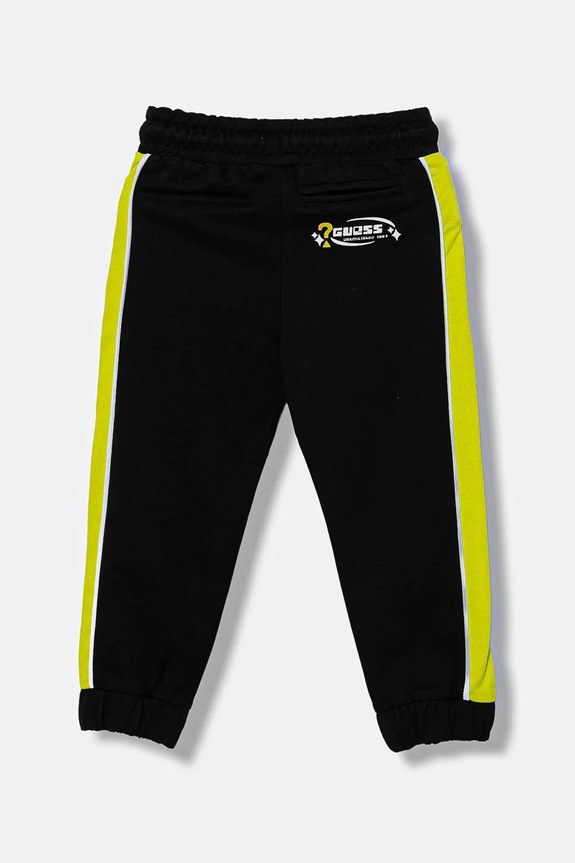 Guess spodnie dresowe bawełniane dziecięce N5YQ12.KA6R4.9BYA czarny AW25