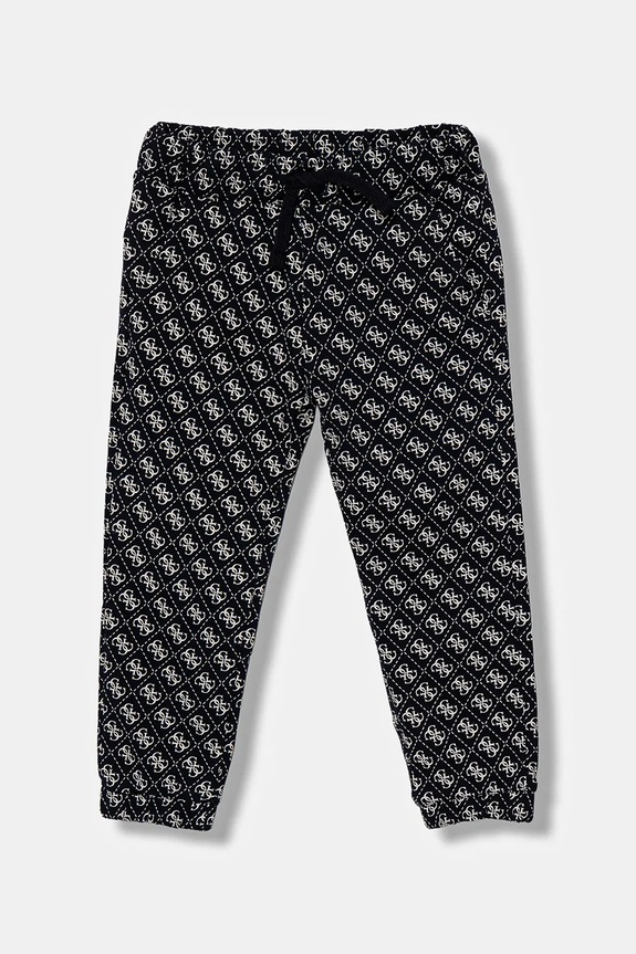 Guess pantaloni de trening din bumbac pentru copii cu modele bleumarin N5YQ15.KA6R4.9BYA