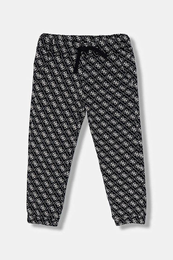 Guess pantaloni de trening din bumbac pentru copii cu modele bleumarin N5YQ15.KA6R4.9BYA