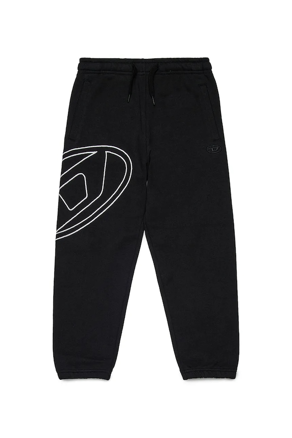 Dječji pamučni donji dio trenirke Diesel PMARKYMEGOVALD TROUSERS pamuk crna J02272