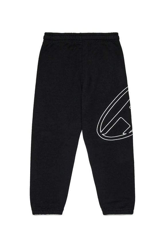 Dječji pamučni donji dio trenirke Diesel PMARKYMEGOVALD TROUSERS J02272 crna AW25