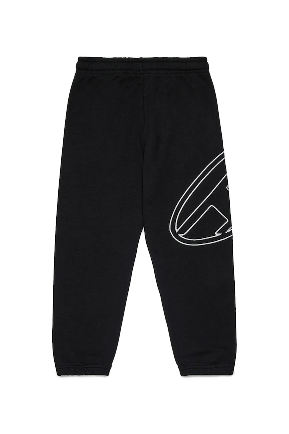 Dječji pamučni donji dio trenirke Diesel PMARKYMEGOVALD TROUSERS J02272 crna AW25