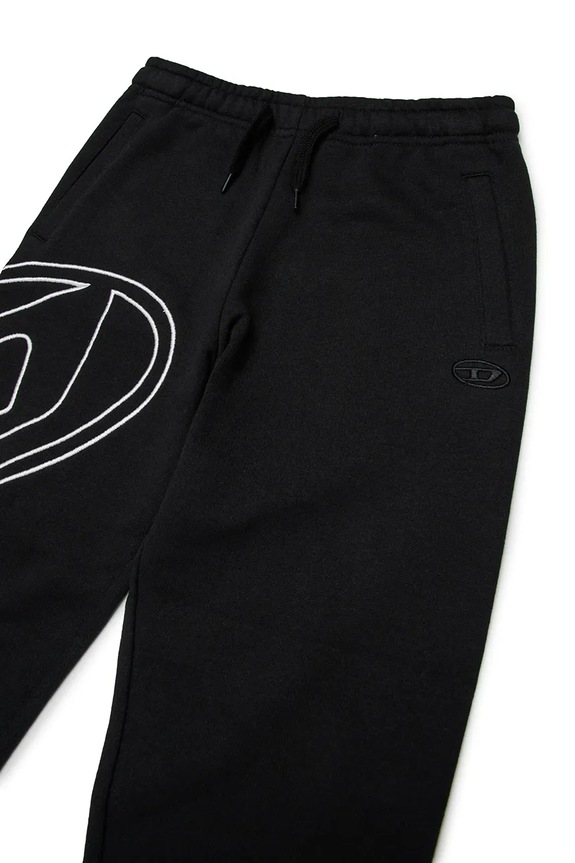 Dječaci Dječji pamučni donji dio trenirke Diesel PMARKYMEGOVALD TROUSERS J02272 crna