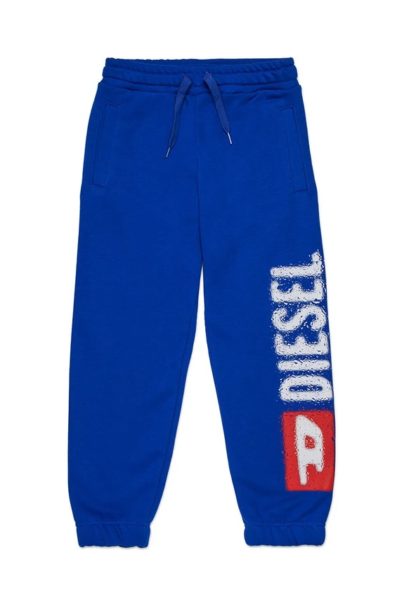 Dětské bavlněné tepláky Diesel PANTLI TROUSERS pletenina modrá J02445