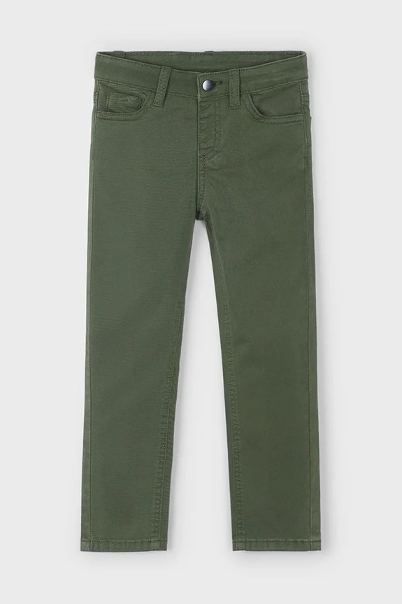 Mayoral spodnie slim fit basic z elastanem zielony 517.5A.Mini.9BYA