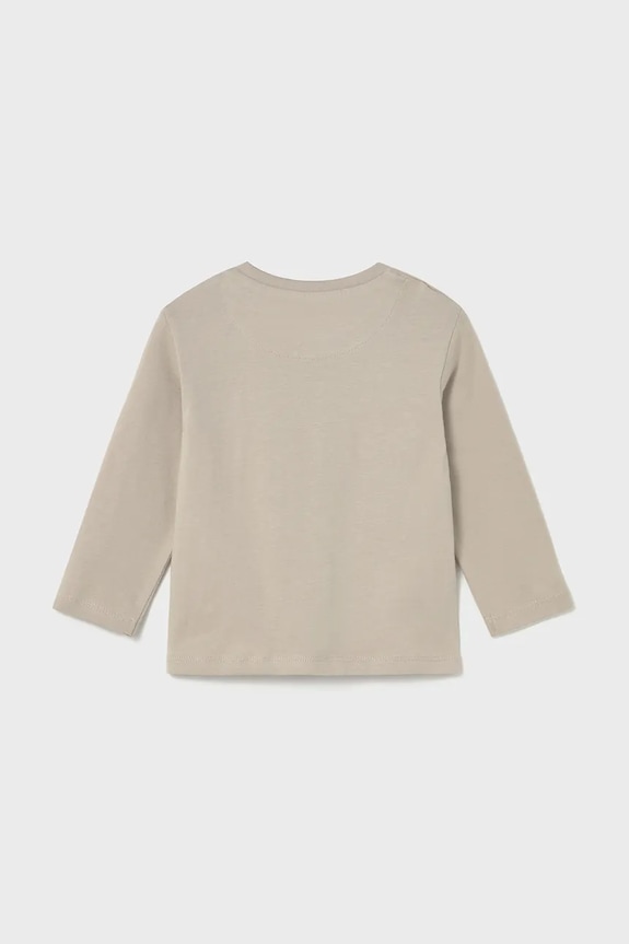 Mayoral longsleeve din bumbac pentru copii 2061.3B.Baby.9BYA bej AW25