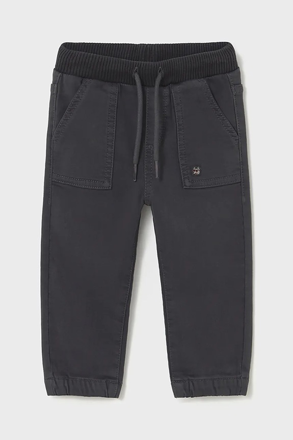 Mayoral spodnie niemowlęce jogger serża soft z regulacją czarny 2503.3A.Baby.9BYA