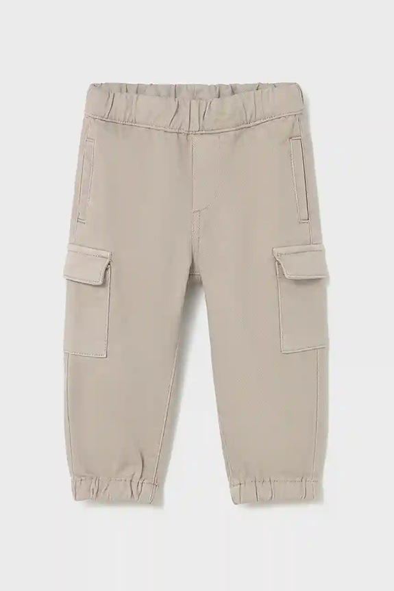 Mayoral spodnie dziecięce Joggery cargo 2506.3C.Baby.9BYA brązowy AW25