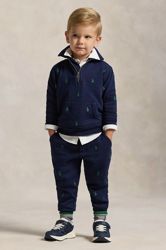 Polo Ralph Lauren pantaloni tuta bambino/a maglia blu navy 322979421001
