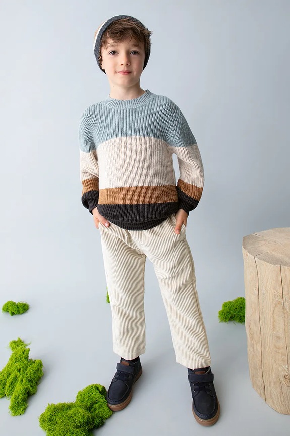 Detské nohavice Mayoral Joggery sztruks s reguláciou béžová 4568.5G.Mini.9BYA