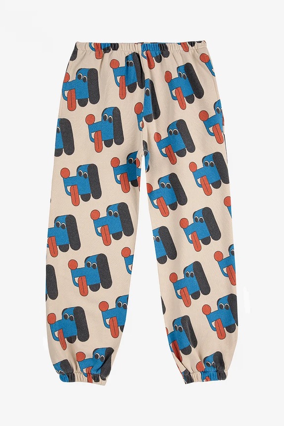Bobo Choses spodnie bawełniane dziecięce Doggy Mate 225AC064 beżowy AW25