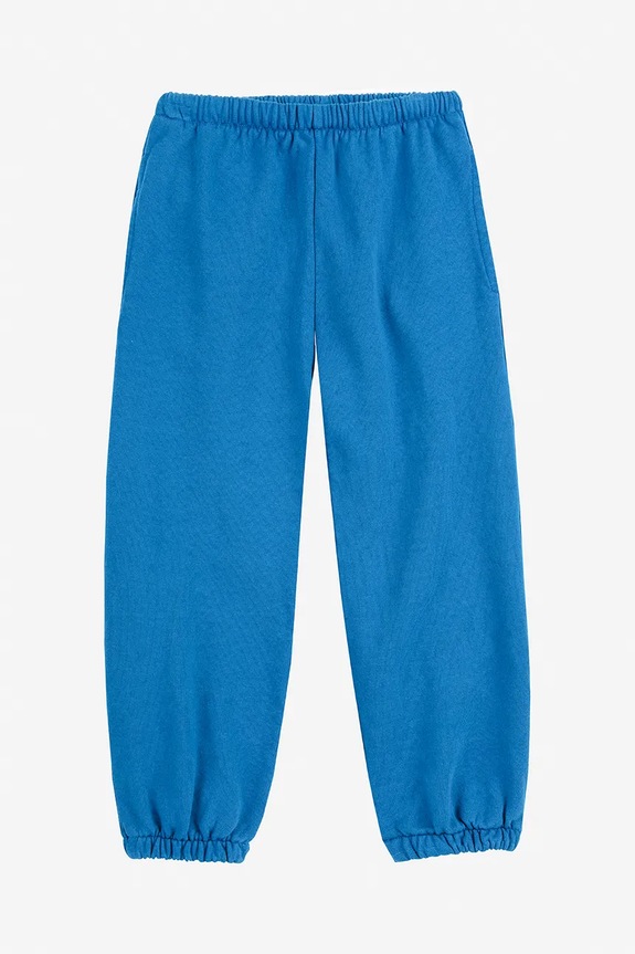 Дитячі бавовняні штани Bobo Choses Curve 225AC067 блакитний AW25