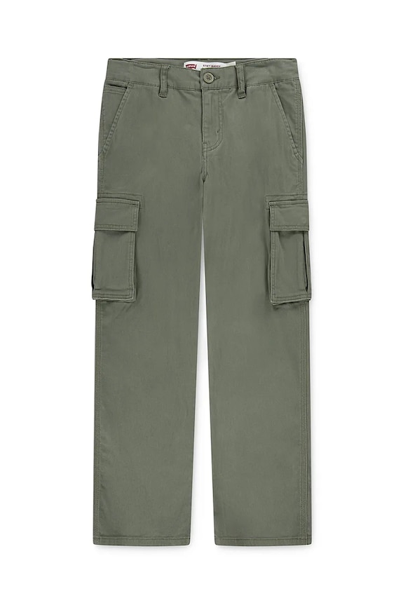 Levi's spodnie dziecięce 578 BAGGY FIT CARGO PANTS bawełna zielony 9EN809