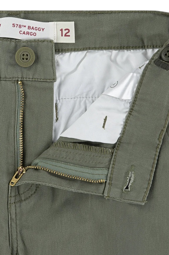 Levi's spodnie dziecięce 578 BAGGY FIT CARGO PANTS 9EN809 zielony