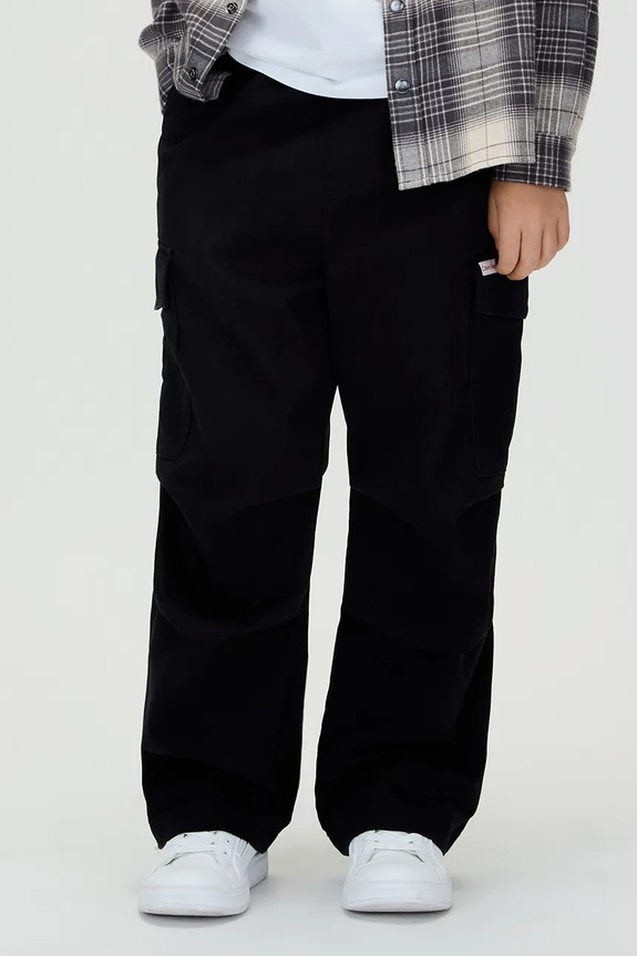 Chlapec Nohavice Calvin Klein Jeans IB0IB02555.9BYA čierna