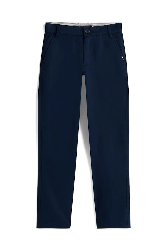 Tommy Hilfiger pantaloni de bumbac pentru copii KB0KB09638.104.122.9BYA bleumarin AW25