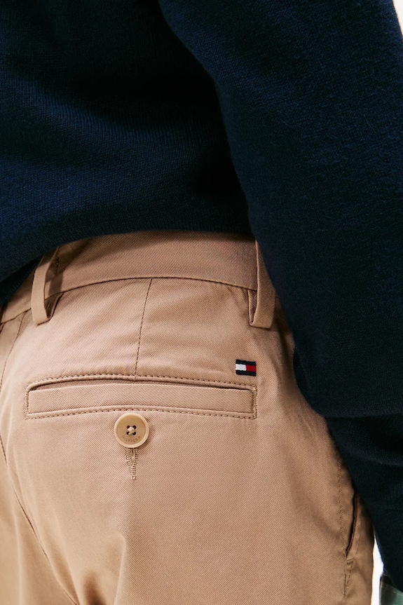 Dječje hlače s pamukom Tommy Hilfiger smeđa KB0KB09638.128.176.9BYA