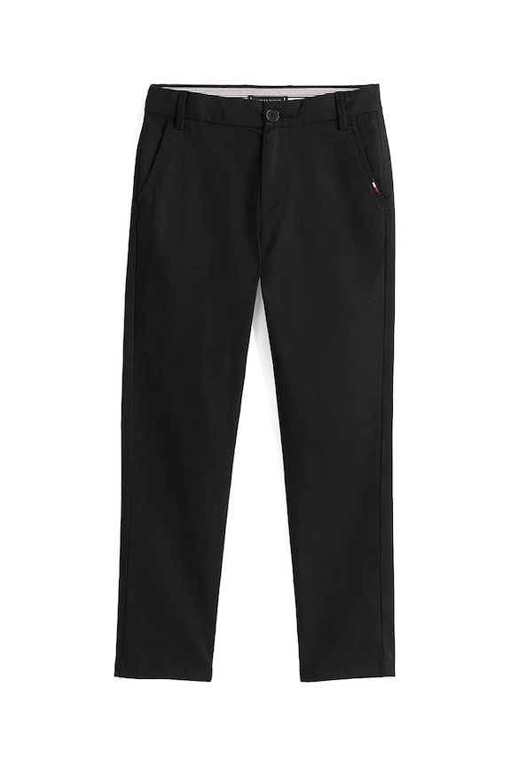 Detské bavlnené nohavice Tommy Hilfiger KB0KB09638.128.176.9BYA čierna AW25