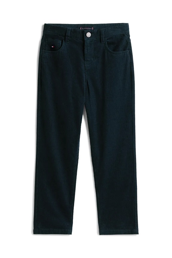 Tommy Hilfiger spodnie bawełniane dziecięce KB0KB09978.9BYA granatowy AW25