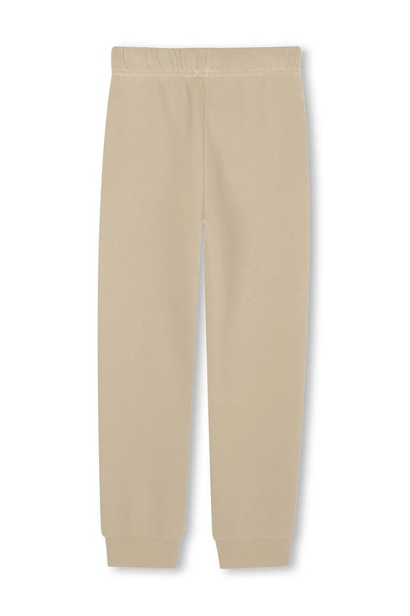 Kenzo Kids spodnie dresowe bawełniane dziecięce K61455.162 beżowy AW25