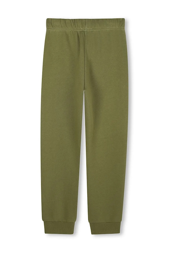 Kenzo Kids spodnie dresowe bawełniane dziecięce K61455.162 zielony AW25
