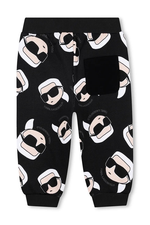 Хлопчик Бавовняні штани для немовлят Karl Lagerfeld Z30662.71.81 чорний