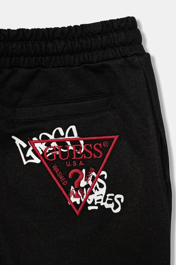 Chlapec Detské bavlnené tepláky Guess L5BQ16.KAD74.9BYA čierna