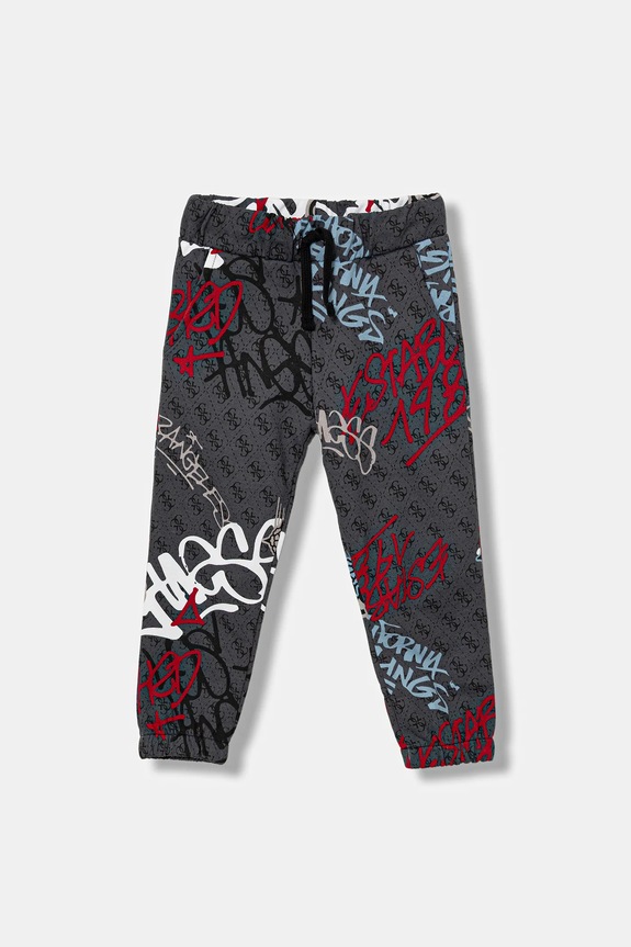 Detské bavlnené tepláky Guess bavlna sivá N5BQ11.KAD74.9BYA
