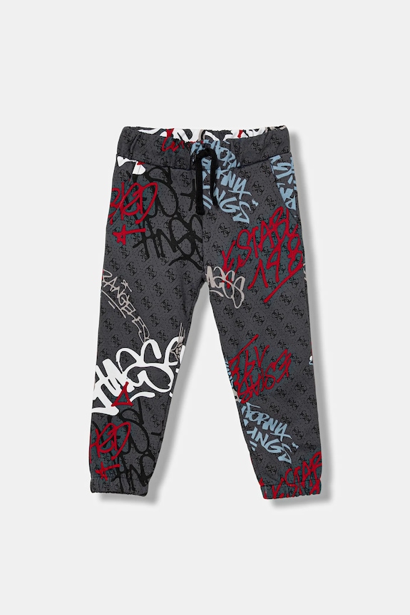Detské bavlnené tepláky Guess bavlna sivá N5BQ11.KAD74.9BYA