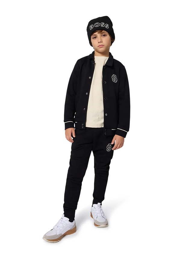 BOSS pantaloni de trening pentru copii tricotaj negru J52291.114.150
