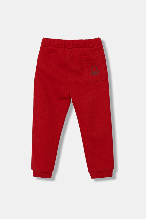 Detské bavlnené tepláky United Colors of Benetton 3J70GF010.P.Season.9BYA červená AW25