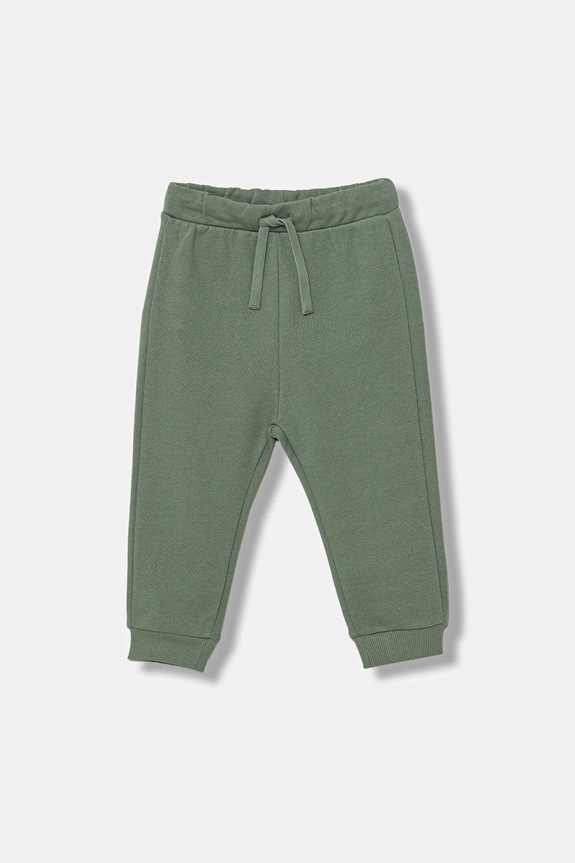 United Colors of Benetton gyerek pamut melegítőnadrág dzsörzé zöld 3J70GF010.P.Season.9BYA