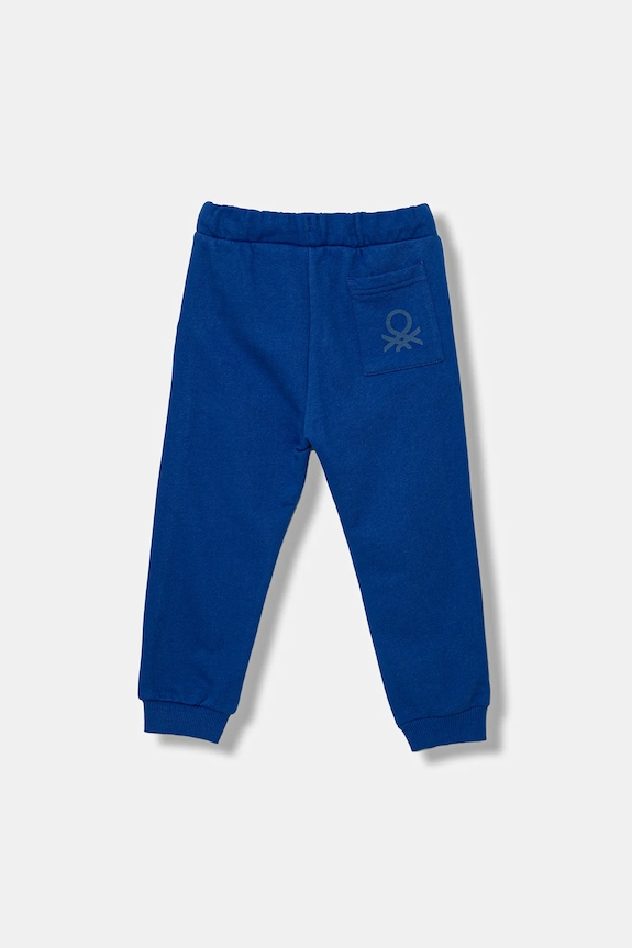 United Colors of Benetton pantaloni de trening din bumbac pentru copii 3J70GF010.P.Reprop.9BYA albastru AW25