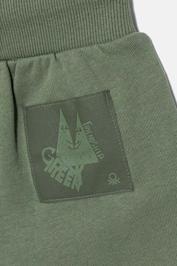 Fiú United Colors of Benetton gyerek pamut melegítőnadrág 3NBMGF053.P.seasonal zöld