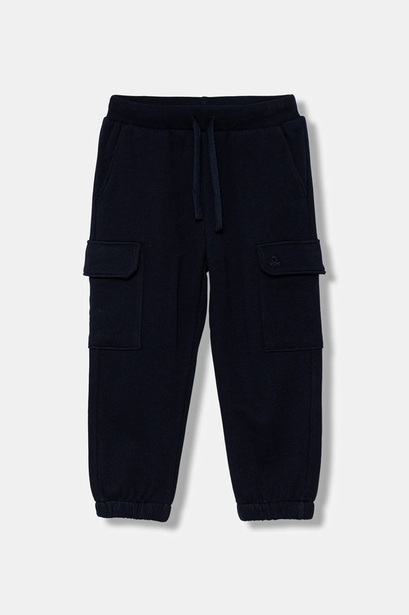 Παιδικό βαμβακερό παντελόνι United Colors of Benetton βαμβάκι σκούρο μπλε 3J68GF045.P.seasonal