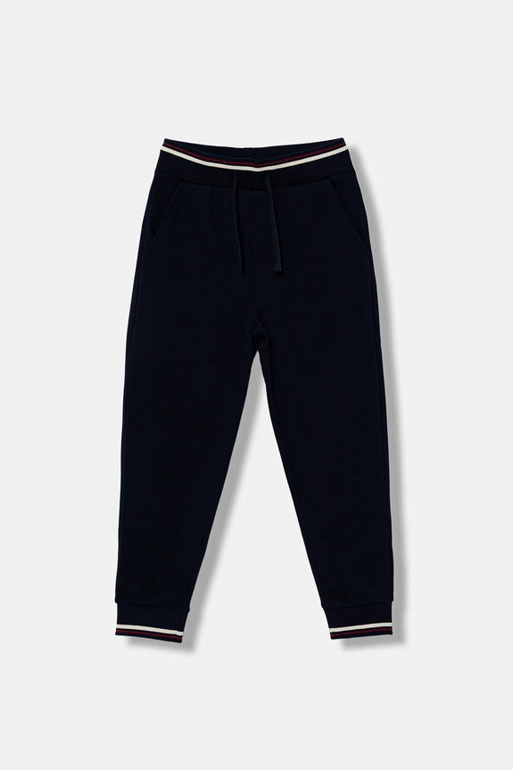 United Colors of Benetton pantaloni de trening pentru copii tricotaj bleumarin 32N4CF06E.G.seasonal