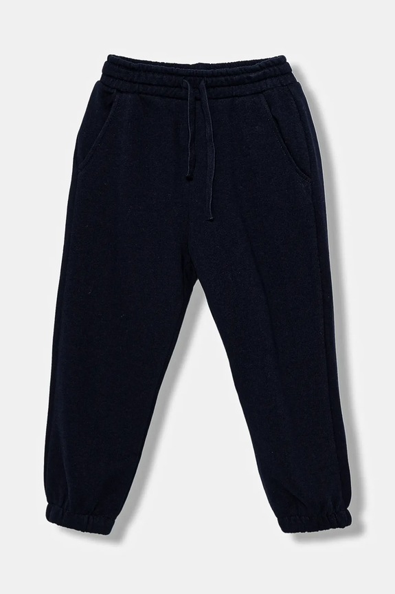 United Colors of Benetton pantaloni de trening din bumbac pentru copii cu modele bleumarin 3J68GF04Z.P.seasonal