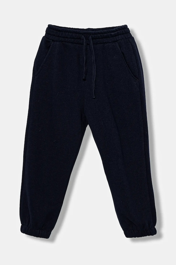 United Colors of Benetton pantaloni de trening din bumbac pentru copii cu modele bleumarin 3J68GF04Z.P.seasonal
