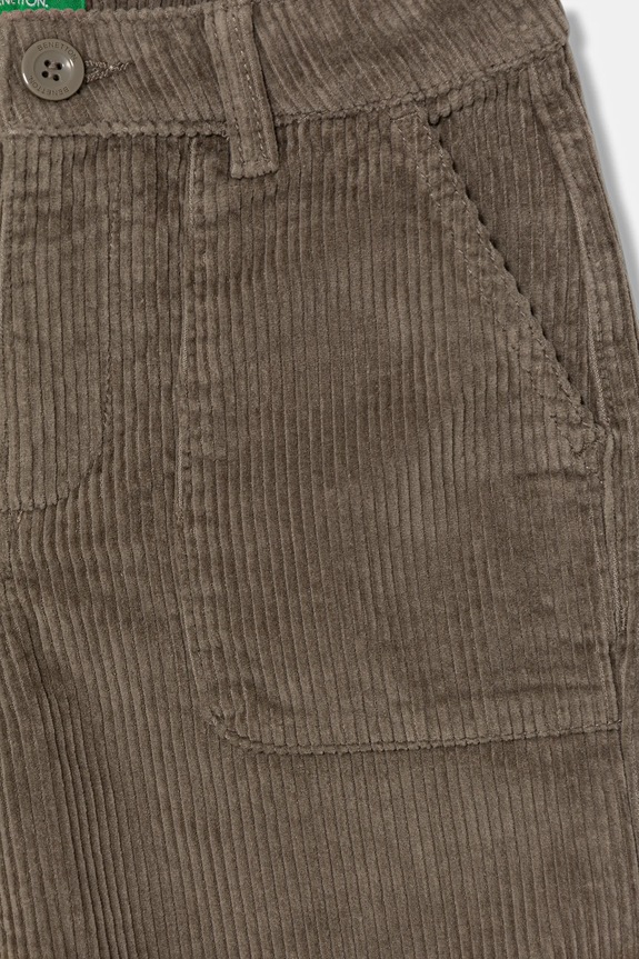 Fiú United Colors of Benetton gyermek kordbársony nadrág 4IKTGE02W.P.Seasonal barna