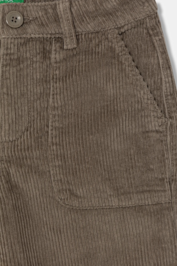 Fiú United Colors of Benetton gyermek kordbársony nadrág 4IKTGE02W.P.Seasonal barna