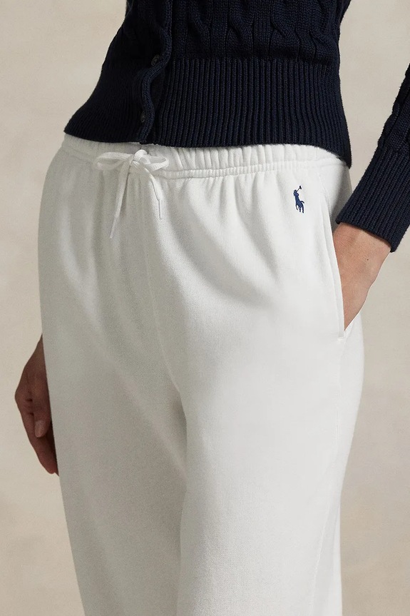 Polo Ralph Lauren tepláky s bavlnou dámské bílá 211971694